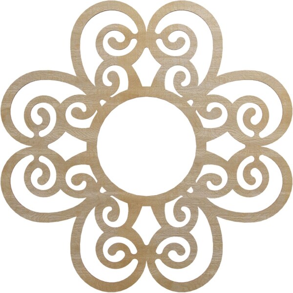 Ekena Millwork Cohen Wood Fretwork Pierced Ceiling Medallion, Hickory, 30"OD x 10 1/4"ID x 1/4"T CMWP30X30X0250COHI - main